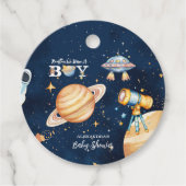 Étiquettes Cadeau Houston We Have A Boy Outer Space (Devant)
