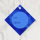 Étiquettes Cadeau Huile Bleue Royale Striée Vers Hanoukka (Dos)