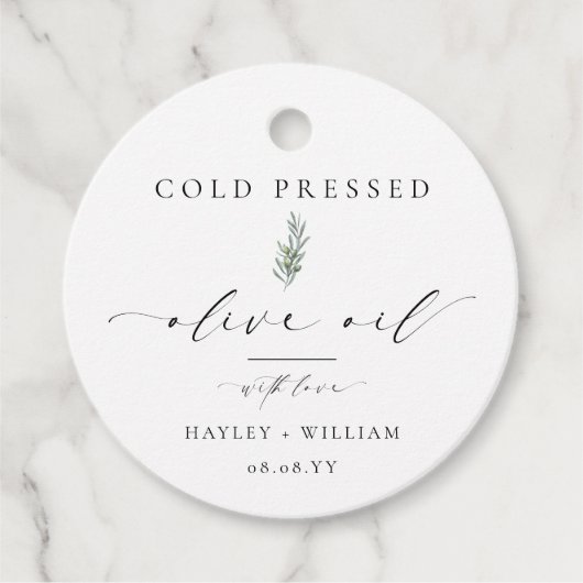 Étiquettes Cadeau Huile d'olive d'Ellesmere (Devant)