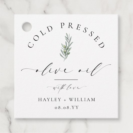 Étiquettes Cadeau Huile d'olive Ellesmere (Devant)