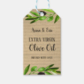 Étiquettes-cadeau Huile d'olive extra vierge Russe Mariage moderne (Devant)