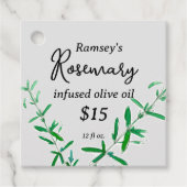 Étiquettes Cadeau Huile d'olive infusée de romarin Conditionnement m (Devant)