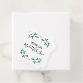 Étiquettes Cadeau Huile d'olive sprig aliments essentiels maison (En situation)