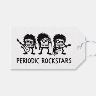 Étiquettes-cadeau Humour de chimie des rockstars périodiques