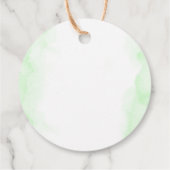 Étiquettes Cadeau Hydrange à fleurs roses ballons verts merci (Dos)