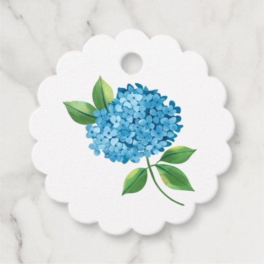 Étiquettes Cadeau Hydrangea aquarelle (Devant)