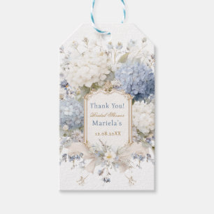 Étiquettes-cadeau Hydrangea fleur Royal Botanique élégante aquarelle