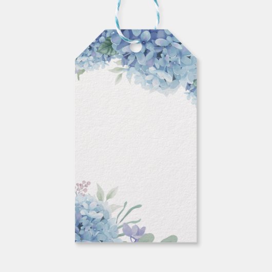 Étiquettes-cadeau Hydrangea floral  Baptism (Dos)