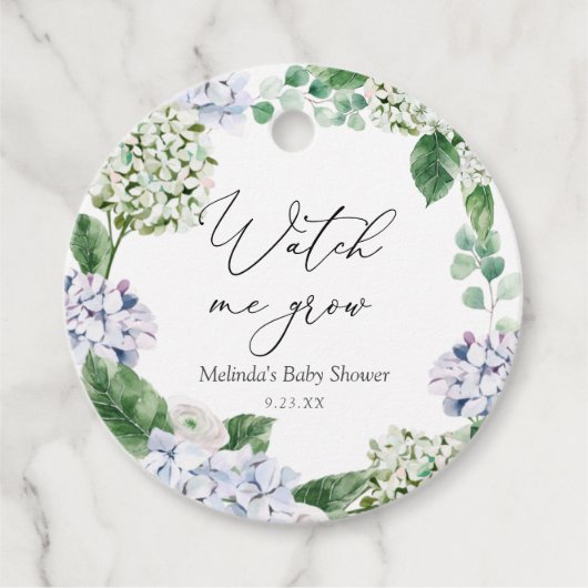 Étiquettes Cadeau Hydrangea Regardez-moi Croire Plante Favoriser (Devant)