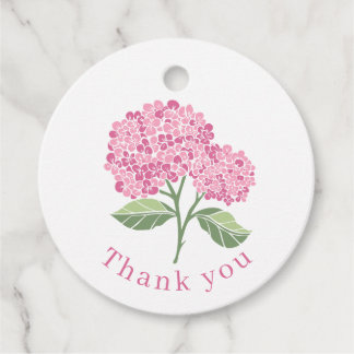 Étiquettes Cadeau Hydrangea Rose