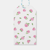 Étiquettes-cadeau Hydrangea Rose Clair Aquarelle Chinoiserie Nom (Dos)