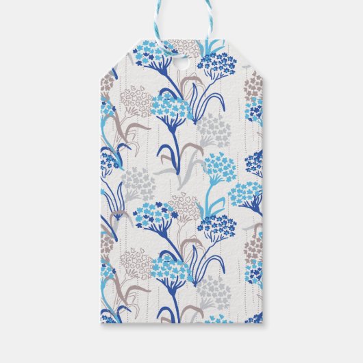 Étiquettes-cadeau Hydrangée légère et aérée Motif floral (Devant)