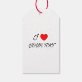 Étiquettes-cadeau I heart your text (Dos)