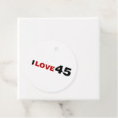 Étiquettes Cadeau I Love 45 (En situation)