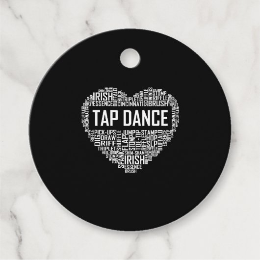 Étiquettes Cadeau I Love Tap Dance Amoureux des chiens Danser Cadeau (Devant)
