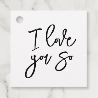 Étiquettes Cadeau I love you so gift tag