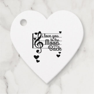 Étiquettes Cadeau I Love You To The Moon And Back Repeating Love Quo