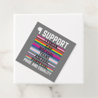 Étiquettes Cadeau I Support Lesbian Gay Bisexual Trans Asexual Panse