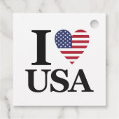 ÉTIQUETTES CADEAU "I ❤️ USA" (Dos)