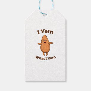 Étiquettes-cadeau I Yam What I Yam Dancing Sweet Potato Thanksgiving