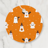 Étiquettes Cadeau Icône d'Halloween ou fantômes traités (Dos)
