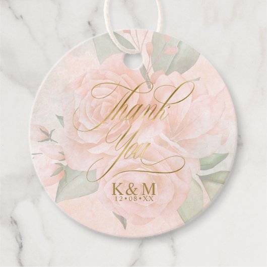 Étiquettes Cadeau ID828 Merci Rose souple (Devant)