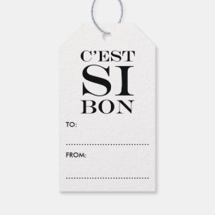 Étiquettes-cadeau Il est si bon - Français de fève de C'est SI