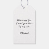 Étiquettes-cadeau Il est temps de répondre à la proposition de l'éle (Dos)