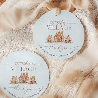 Il faut un village Baby shower d'hiver Merci