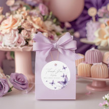 Il me donne des papillons violets Baby Shower