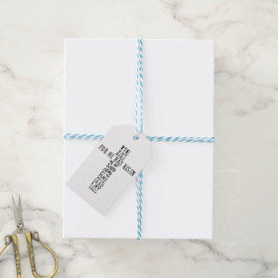 Étiquettes-cadeau Il n'est pas là parce qu'il s'est levé comme il 