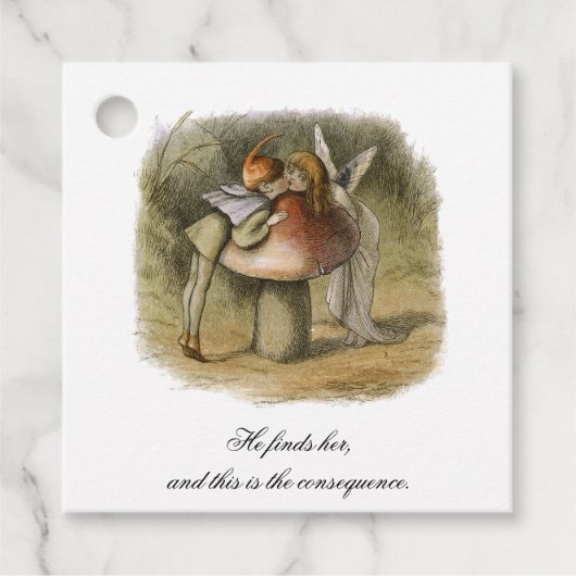 Étiquettes Cadeau Il trouve sa fée romantique Saint Valentin (Devant)