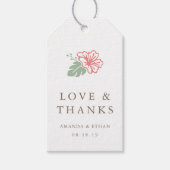 Étiquettes-cadeau Île Hibiscus Mariage Merci Favoriser (Devant)