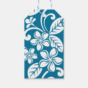 ÉTIQUETTES-CADEAU ÎLE PLUMERIA (CARAÏBE BLEU)