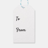 Étiquettes-cadeau illusima bleu & blanc Twin (Dos)