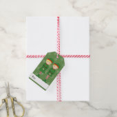 Étiquettes-cadeau illusima Girl and Boy Elf Christmas Snowflakes (Avec de la ficelle)