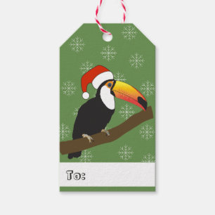 Étiquettes-cadeau illusima Toucan Noël Flocons de neige
