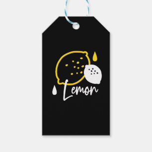 Étiquettes-cadeau Illustration Abstraite au citron - Art des agrumes
