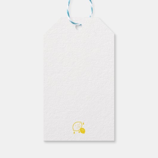 Étiquettes-cadeau Illustration Abstraite au citron - Art des agrumes (Dos)