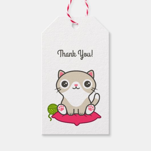 Étiquettes-cadeau Illustration Cute Kitty (Devant)