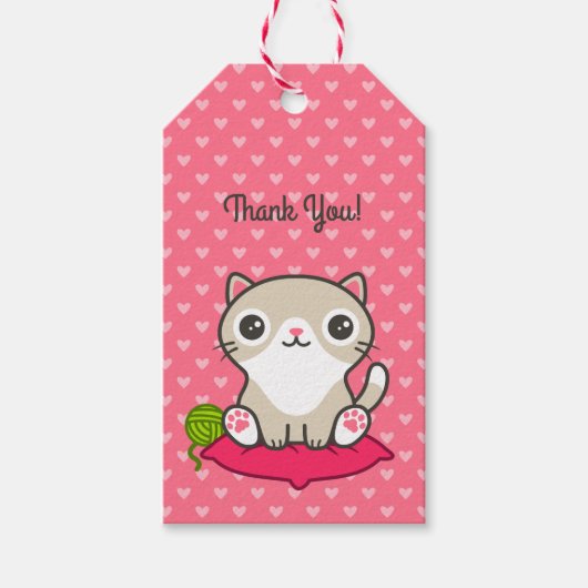 Étiquettes-cadeau Illustration Cute Kitty (Devant)