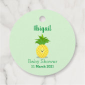 Étiquettes Cadeau Illustration d'ananas mignon (Dos)