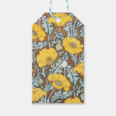 Étiquettes-cadeau illustration d'art pavot fleur jaune (Devant)