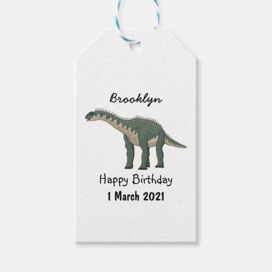 Étiquettes-cadeau Illustration de Barapasaurus (Devant)