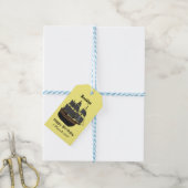 Étiquettes-cadeau Illustration de bateau pirate (Avec de laficelle)
