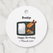 Étiquettes Cadeau Illustration de Bento (Dos)