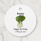 Étiquettes Cadeau Illustration de Bok choy (Dos)