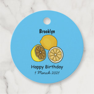 Étiquettes Cadeau Illustration de citron