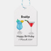 Étiquettes-cadeau Illustration de cocktail (Dos)