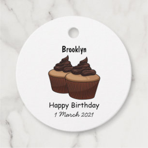 Étiquettes Cadeau Illustration de Cupcake